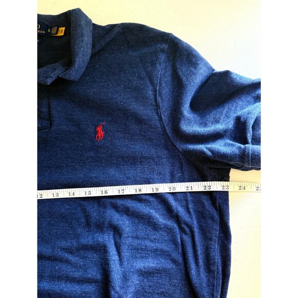 Polo Ralph Lauren The Iconic Mesh Polo Shirt Royal Blue with Red Logo Men's XL - Picture 7 of 7